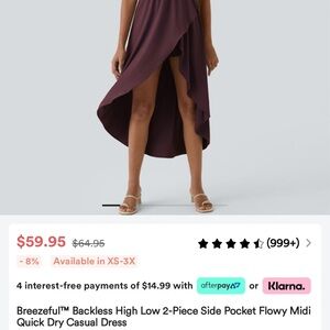 HALARA BREEZE active maxi dress high low quick dry